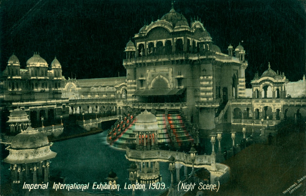 Noční scéna na Imperial International Exhibition, White City, Londýn, 1909 od Unbekannt