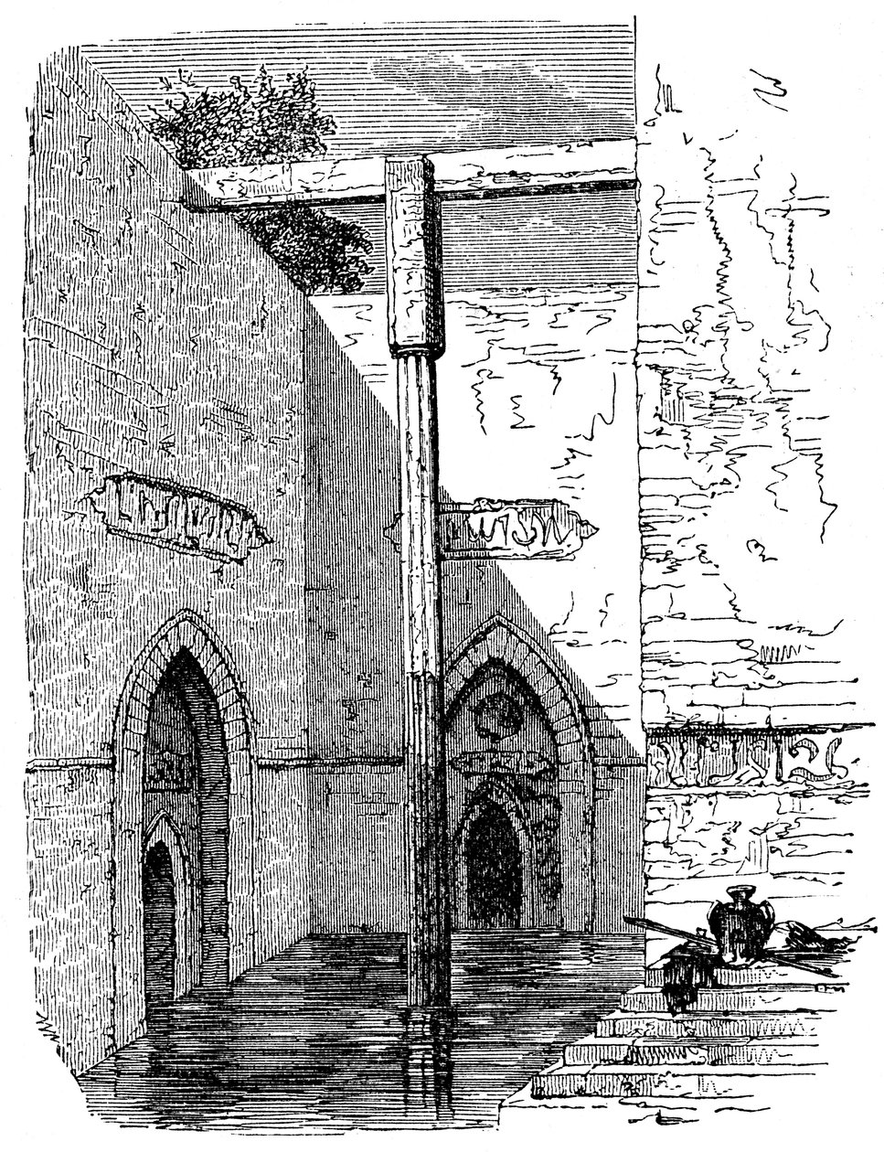 Nilometr na ostrově Roda, Káhira, Egypt, c1895 od Unbekannt