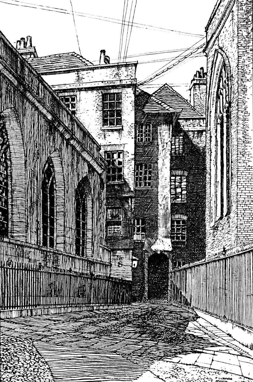 č. 8, Cliffords Inn a Hall on Left, 1903 od Unbekannt