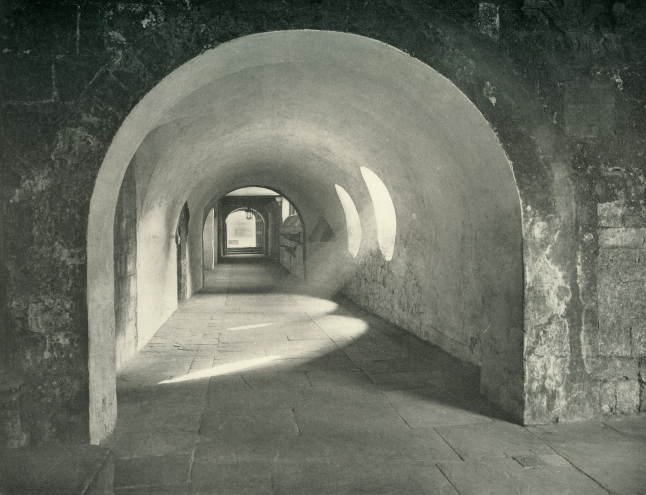 Norman Arch in the Cloisters, Westminster Abbey, 1908 od Unbekannt
