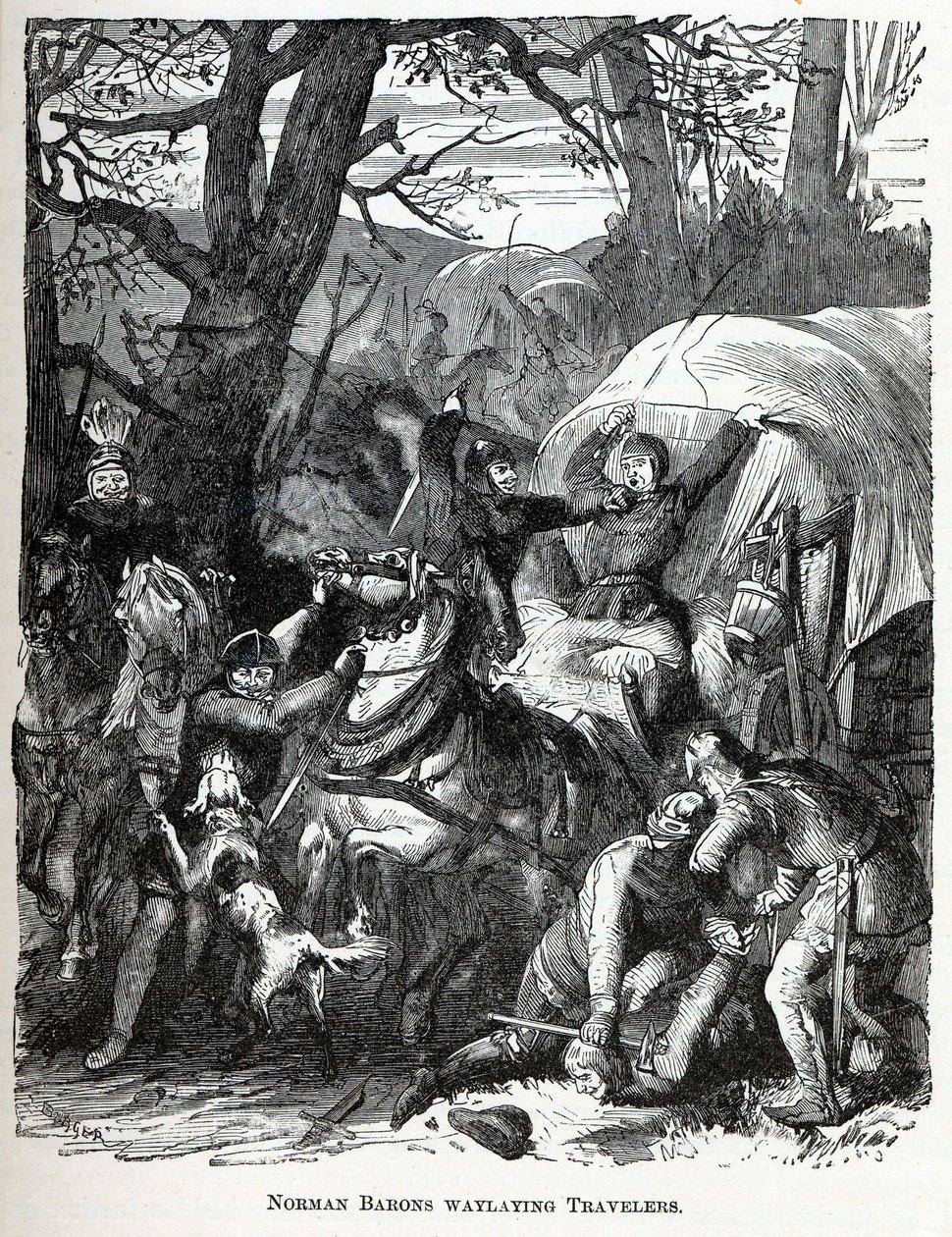 Norman Barons Waylaying Travelers, 1882 od Unbekannt