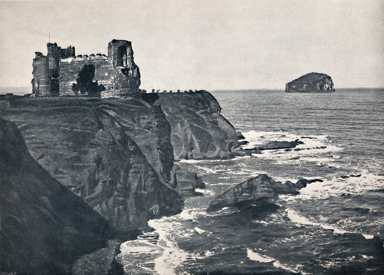 North Berwick – hrad Tantallon and the Bass Rock, 1895 od Unbekannt