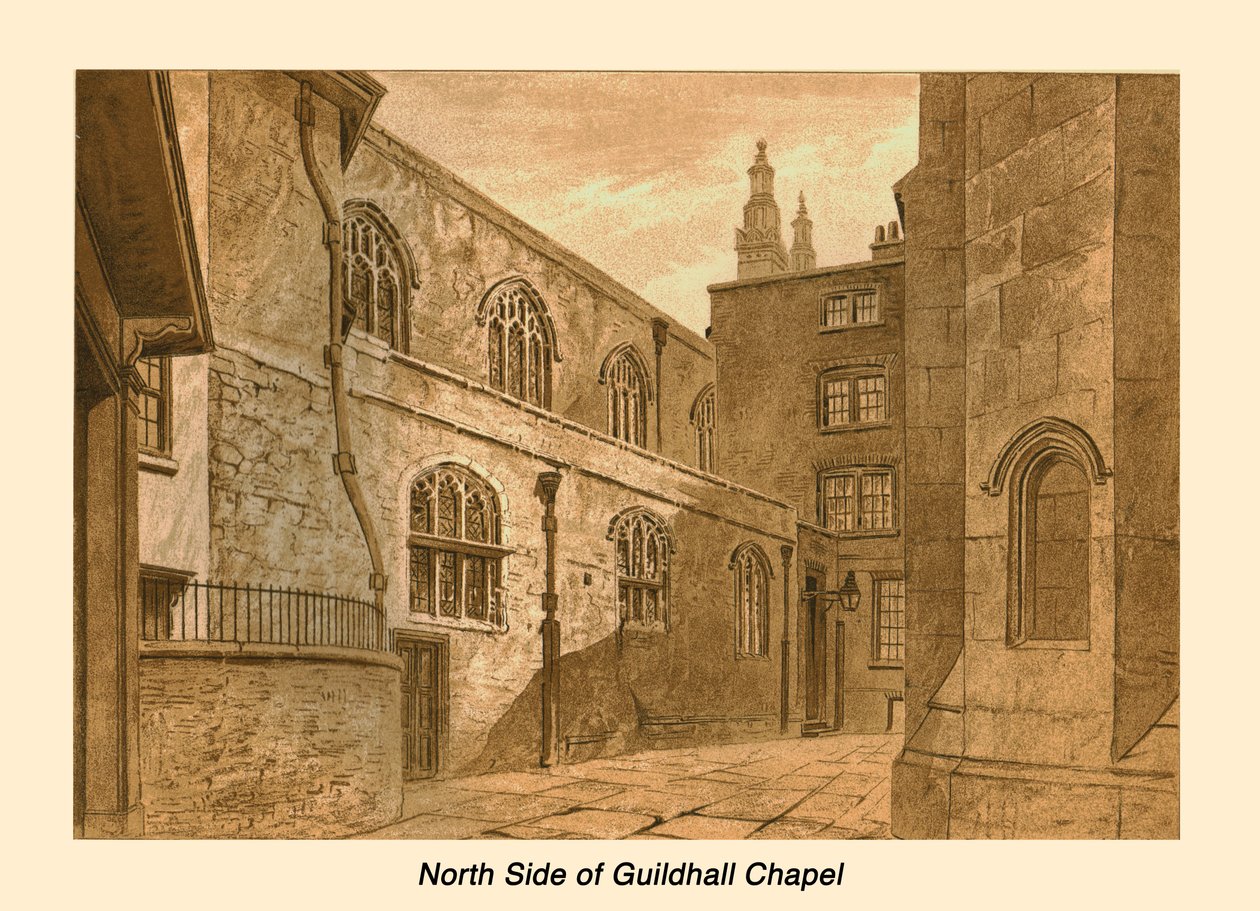 North Side of Guildhall Chapel, 1886 od Unbekannt