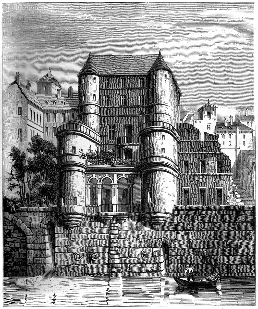 Severní přední část hotelu des Ursins, Paříž, 17. století 1849 od Unbekannt