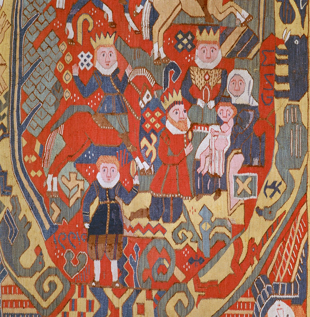 Norský gobelín detail 