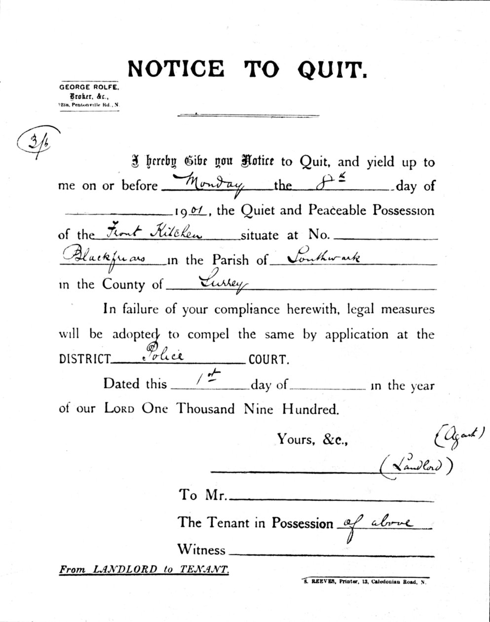 Oznámení o ukončení, 1900 1901 od Unbekannt