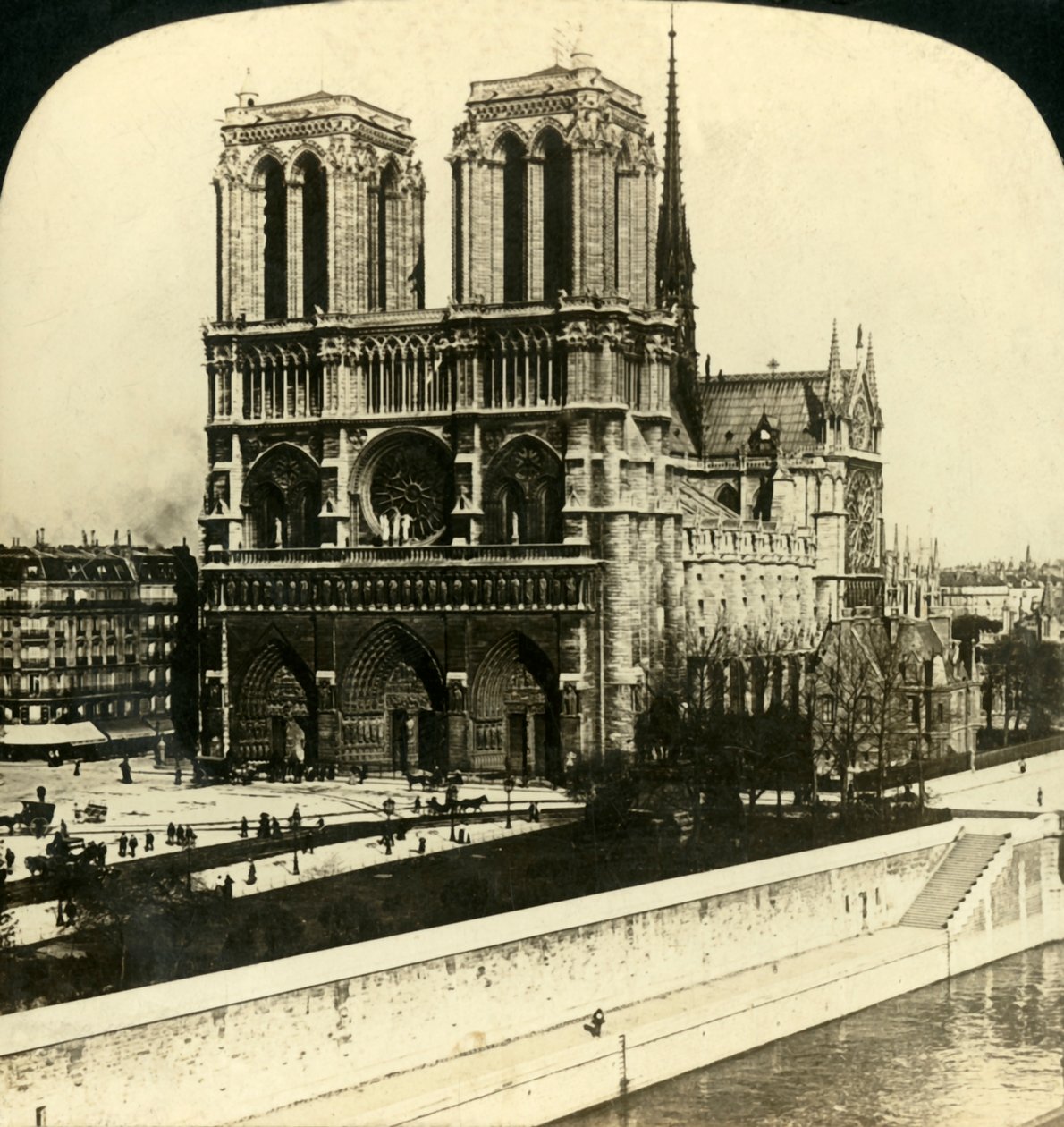 Katedrála Notre Dame, Paříž, Francie, 1901. od Unbekannt