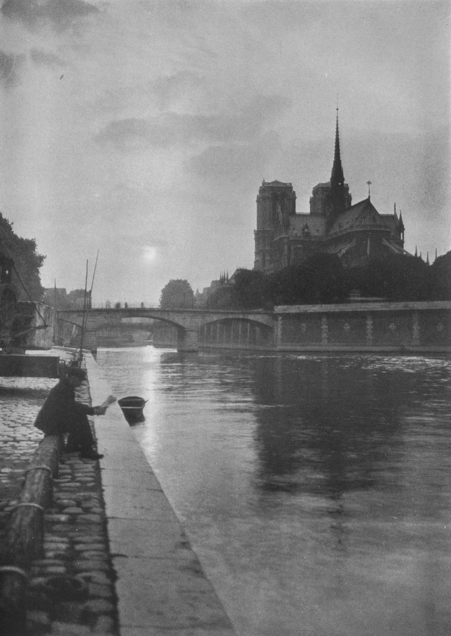 Notre Dame z řeky, Paříž, 1924 od Unbekannt