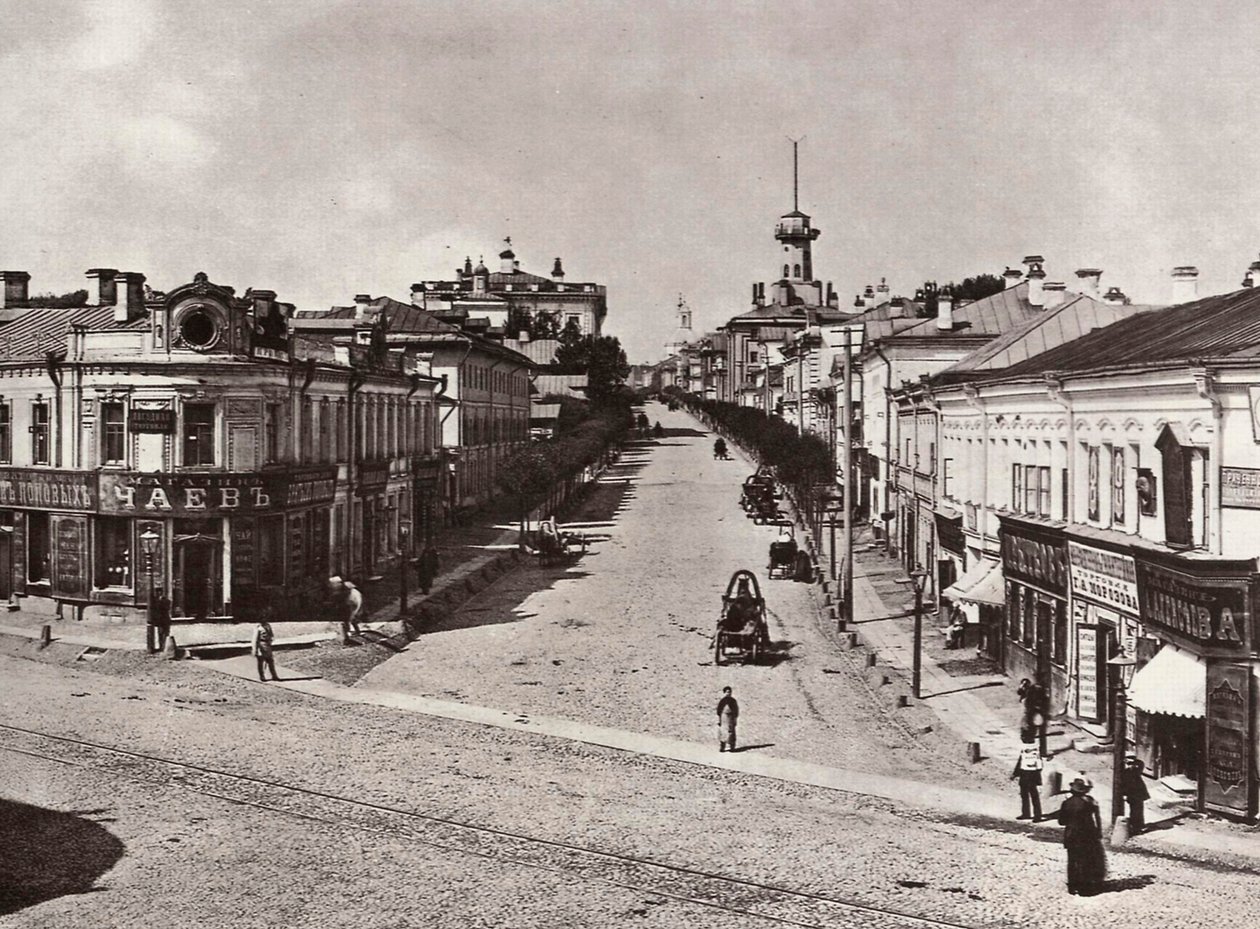 Novaya Basmannaya Street, Moskva, Rusko, 80. léta 19. století od Unbekannt
