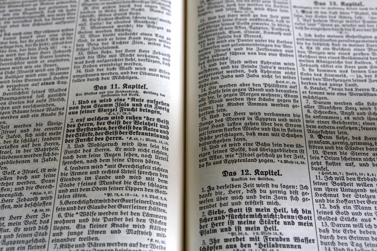 Obersteinbach, Bas-Rhin, Francie, le 29/5/2014 - Bible. luteránský chrám. od Unbekannt