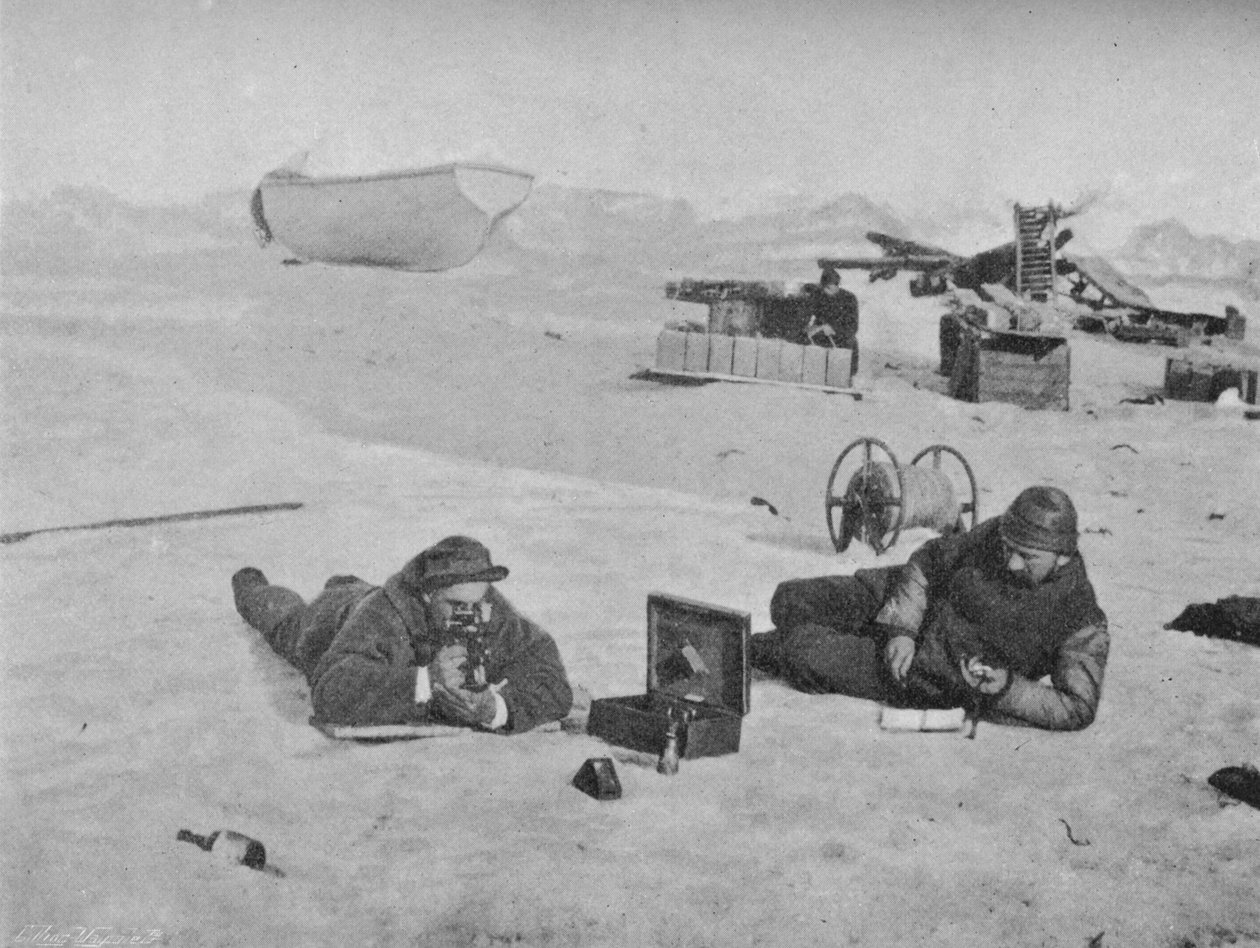 Pozorování se sextantem a umělým horizontem. července 1895, 1897 od Unbekannt