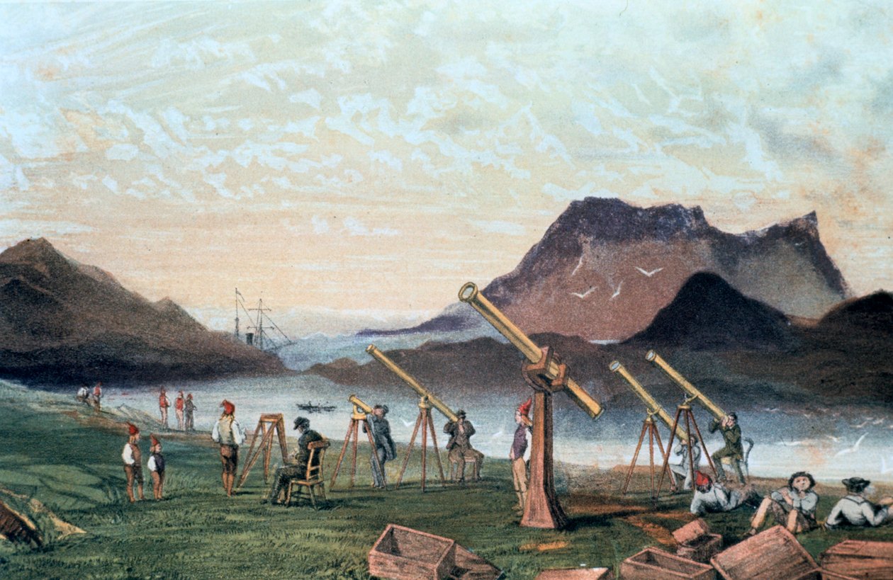 Pozorování úplného zatmění Slunce, 1851 1857 od Unbekannt