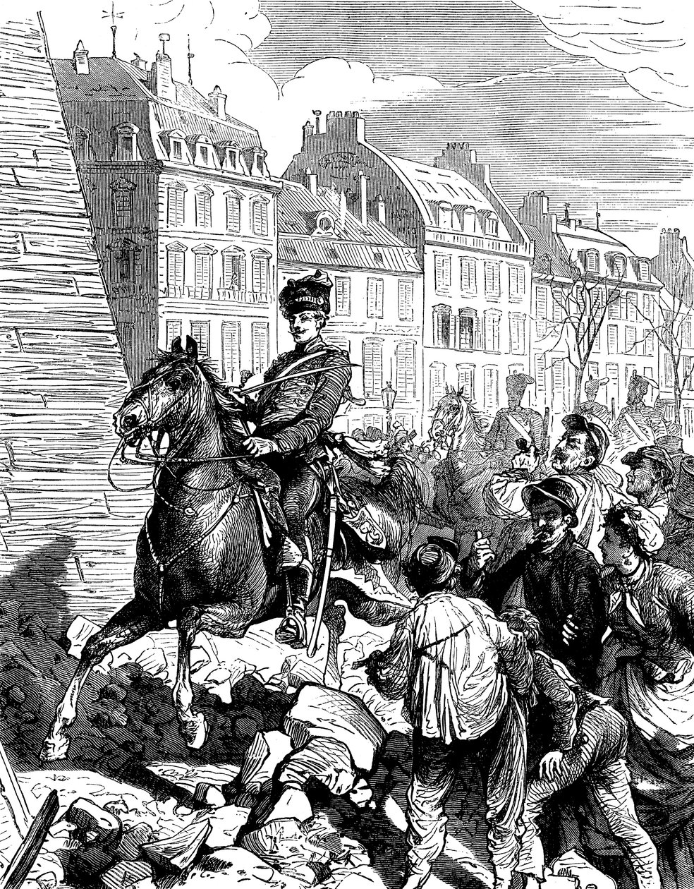 Okupace Paříže Němci po prusko-francouzské válce, únor 1871 c1880 od Unbekannt