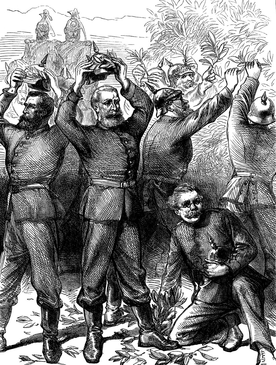 Okupace Paříže Němci po prusko-francouzské válce, březen 1871 c1880 od Unbekannt
