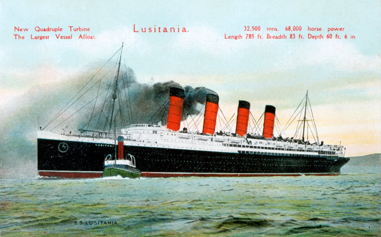 Zaoceánský parník RMS Lusitania, 20. století od Unbekannt