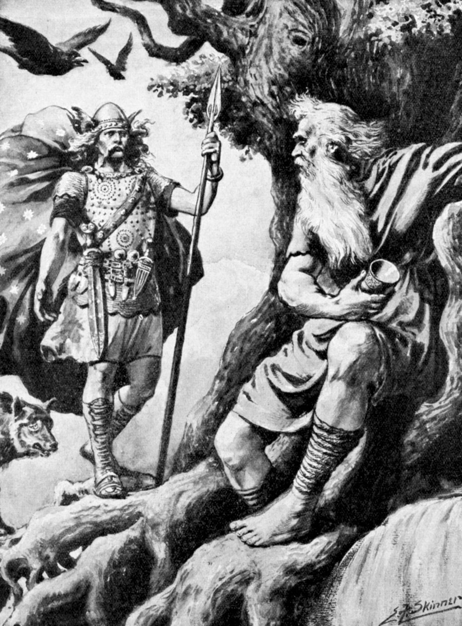 Odin Wotan, severský bůh, 19. století od Unbekannt