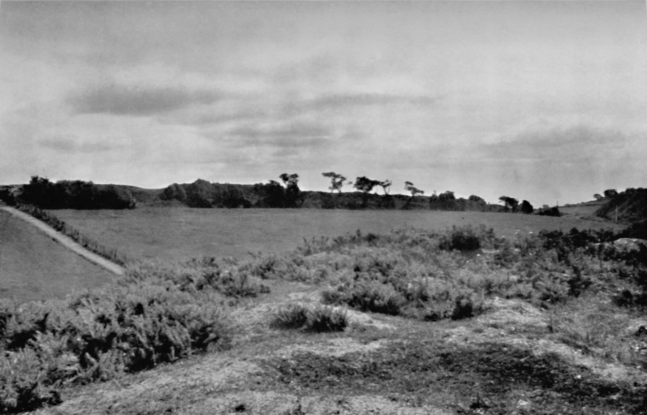 Offas Dyke překračující vrchol kopce, v Denbighshire, Wales, 1935 od Unbekannt