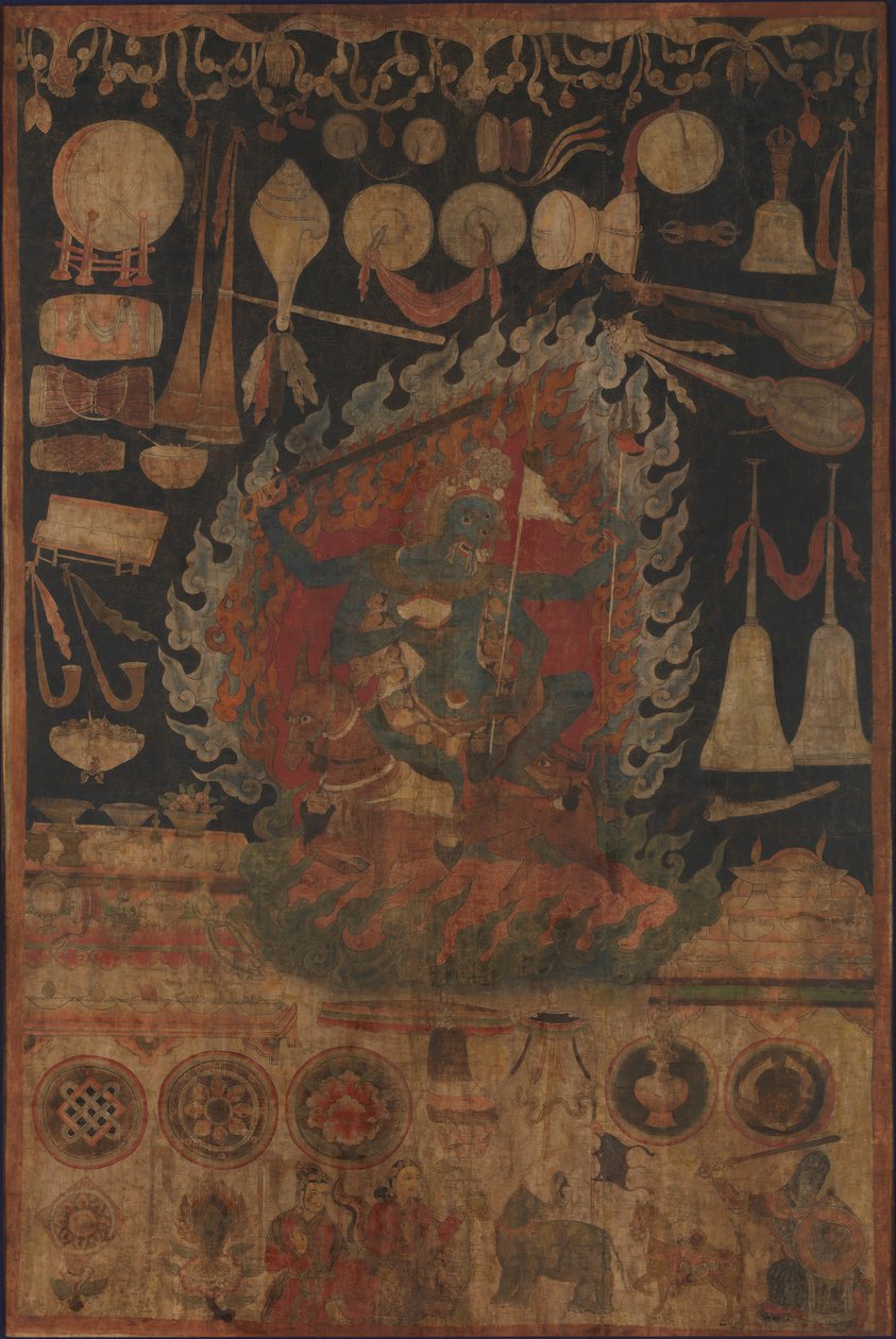 Nabídky bohyni Palden Lhamo, konec 16. století. od Unbekannt