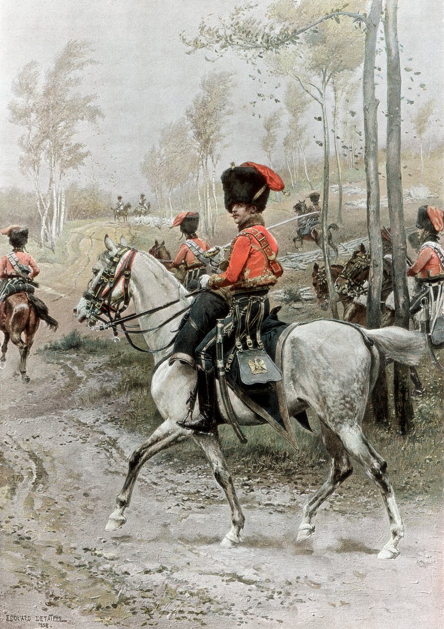 Důstojník husarů, 1889 od Unbekannt