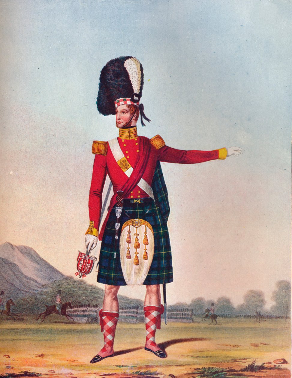 Důstojník 92. pěšího pluku Highland, c1833. 1914 od Unbekannt