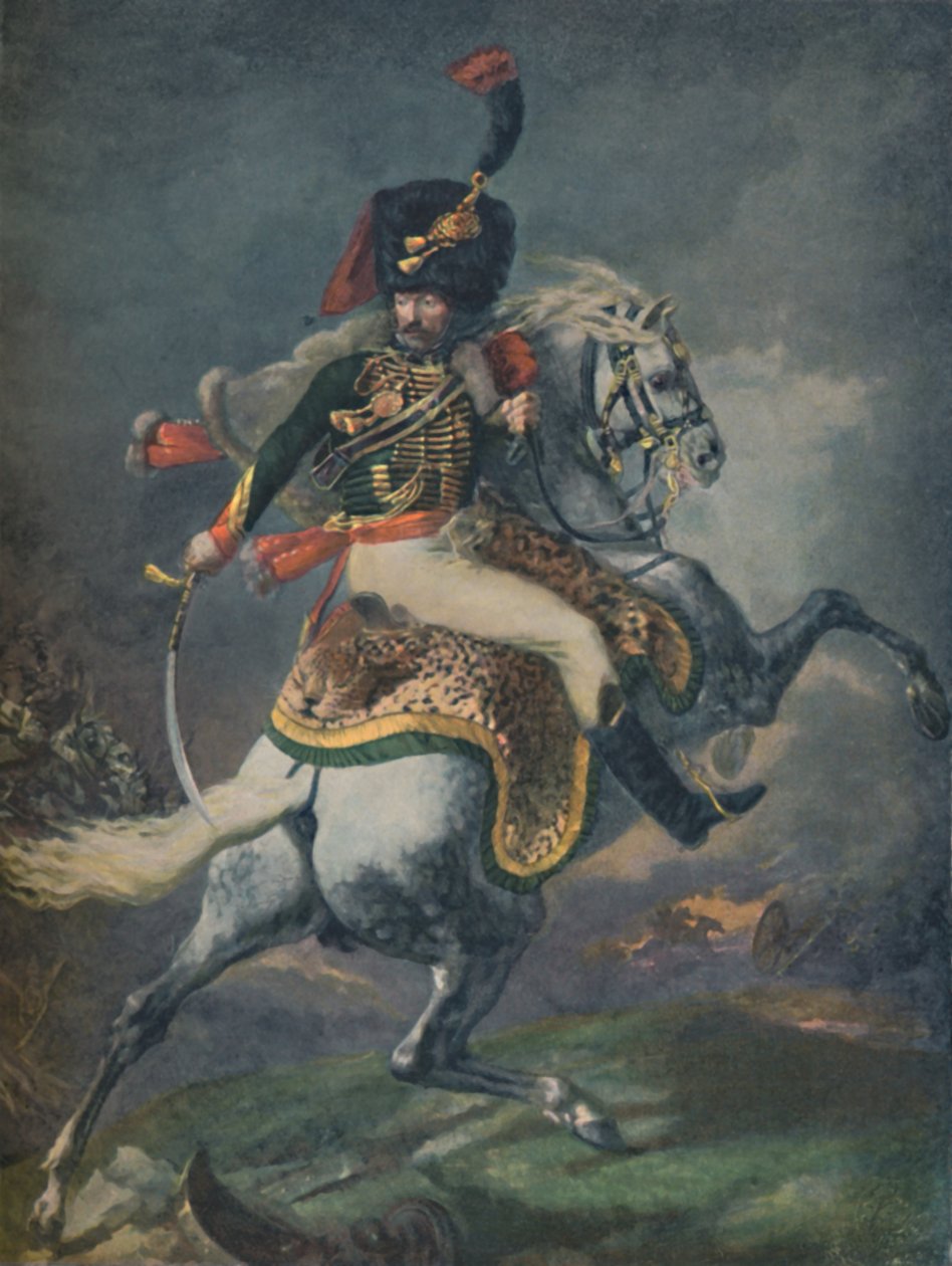 Důstojník nabíjení jízdních jezdců. Císařská garda, c1812, 1896. od Unbekannt
