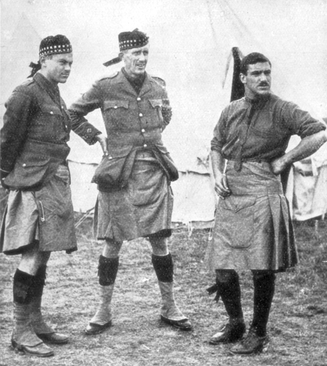 Důstojníci kanadských Highlanders, 1915 od Unbekannt