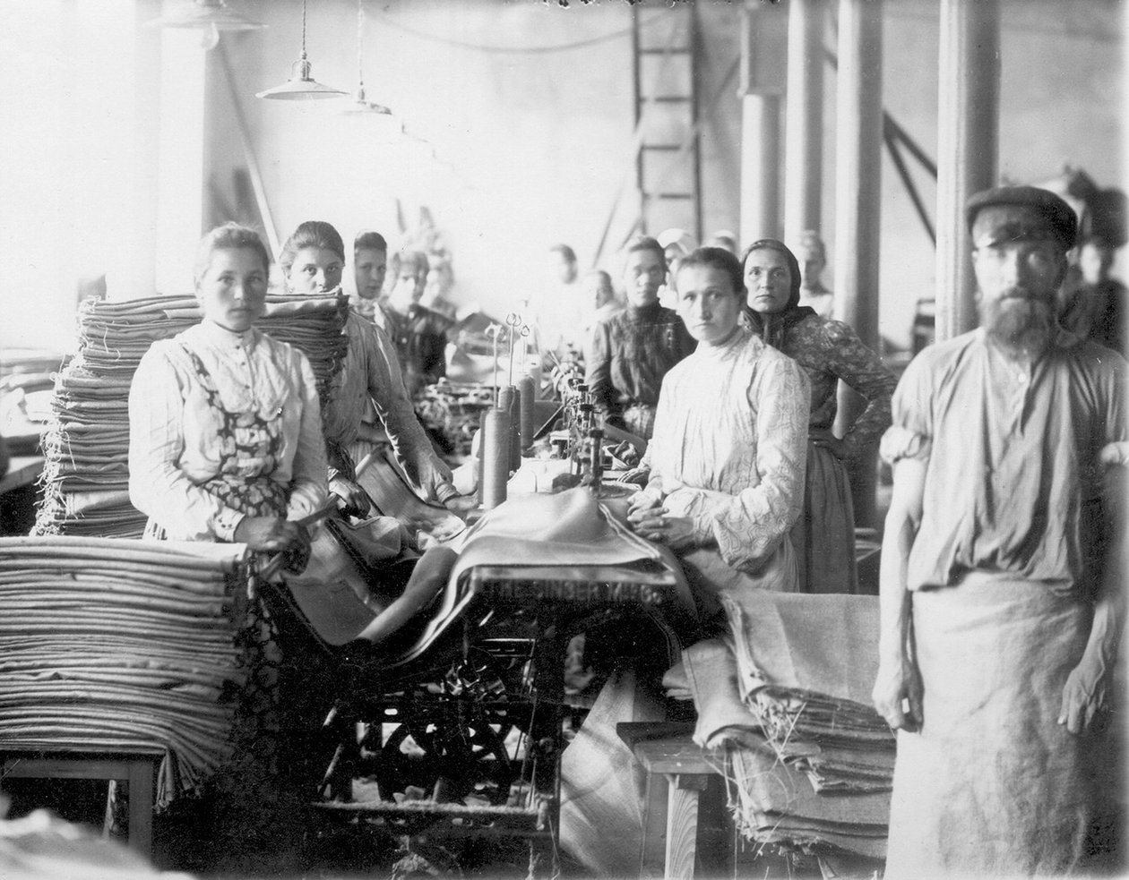 Továrna na textilní tašky Okulov. Kulotino, 1905 od Unbekannt