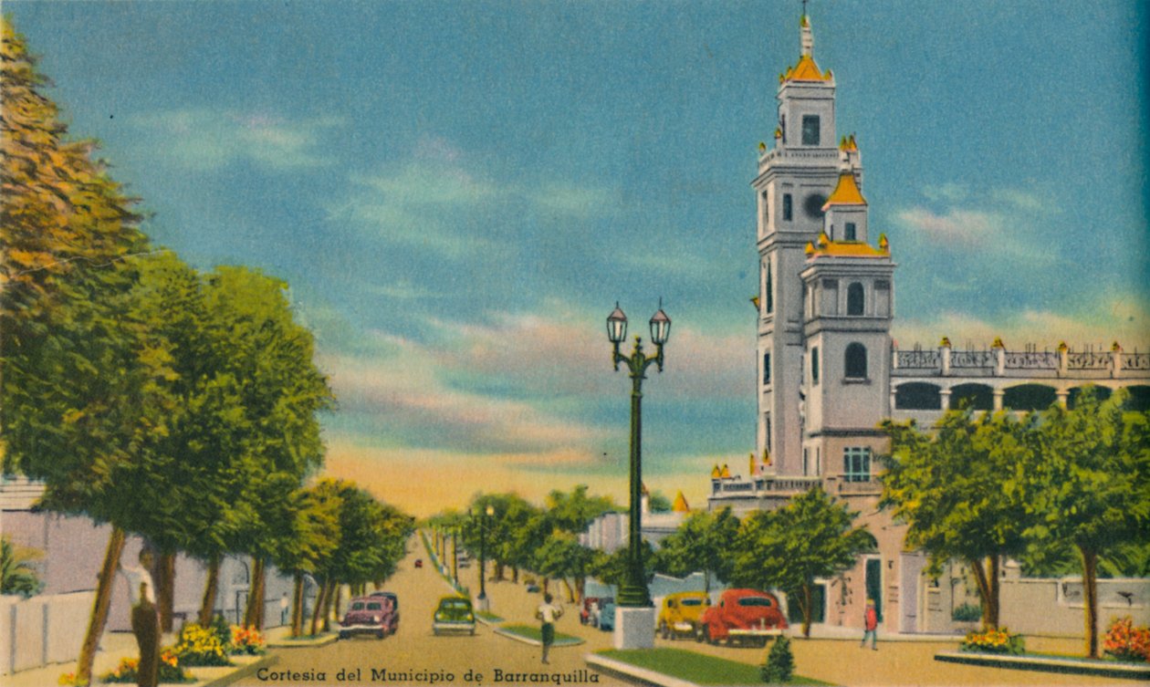 Olaya Herrera Avenue, Barranquilla, c1940 od Unbekannt