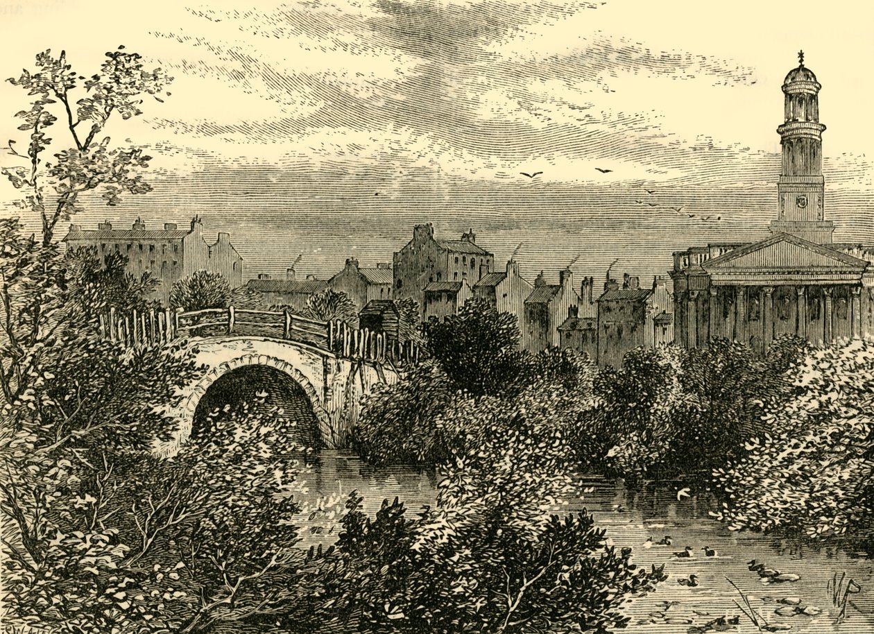Starý most přes jezero, Regents Park, v roce 1847, c1876. od Unbekannt