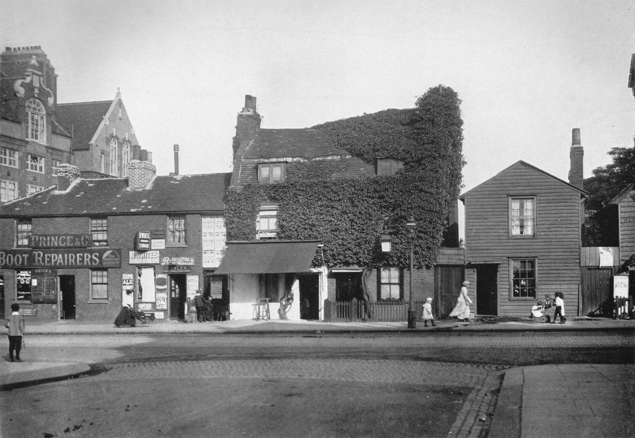 Old Cottages in Merton Road, Tooting, c1890, 1912 od Unbekannt