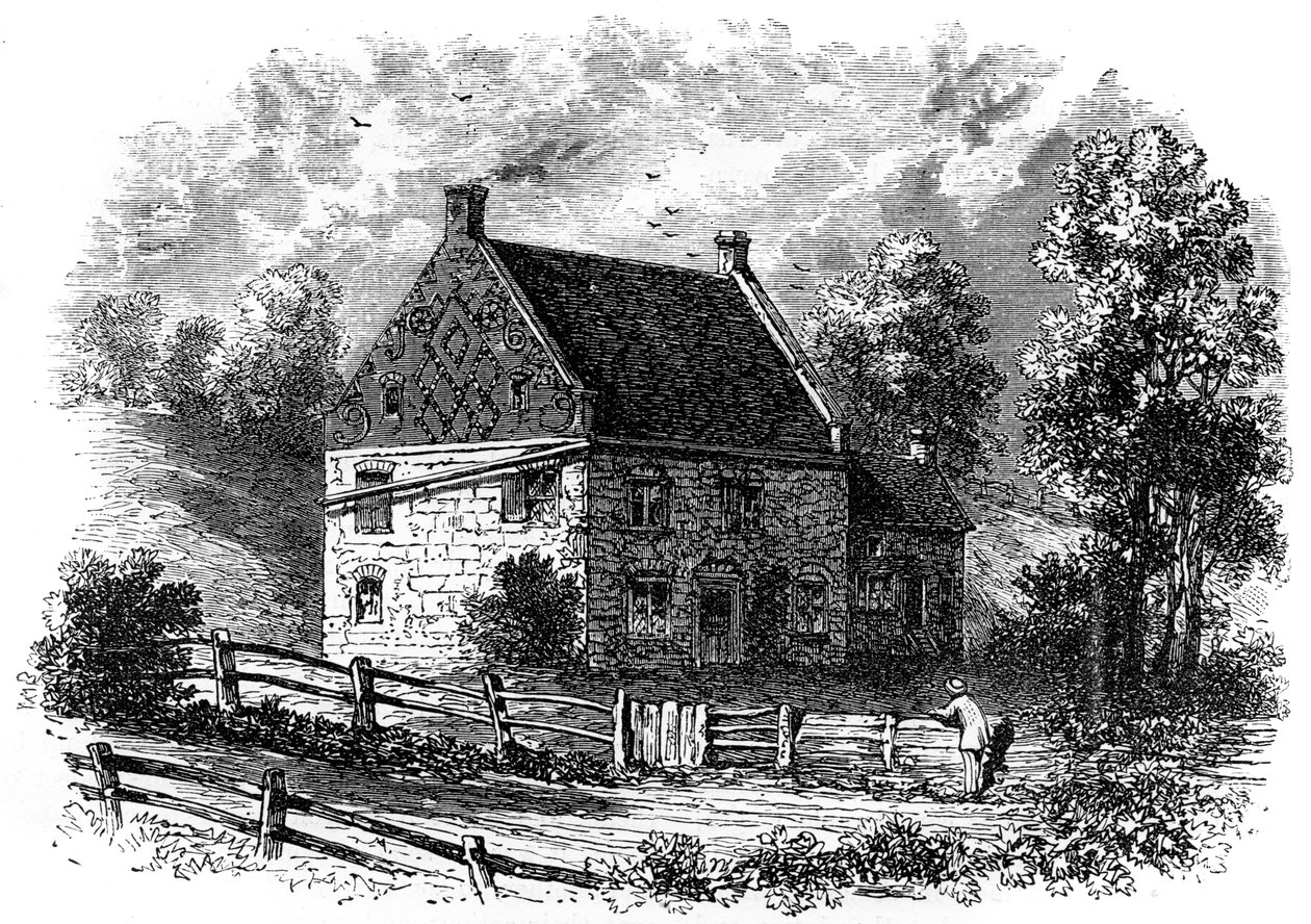 Starý holandský dům, Long Island, New York, 18. století c1880 od Unbekannt