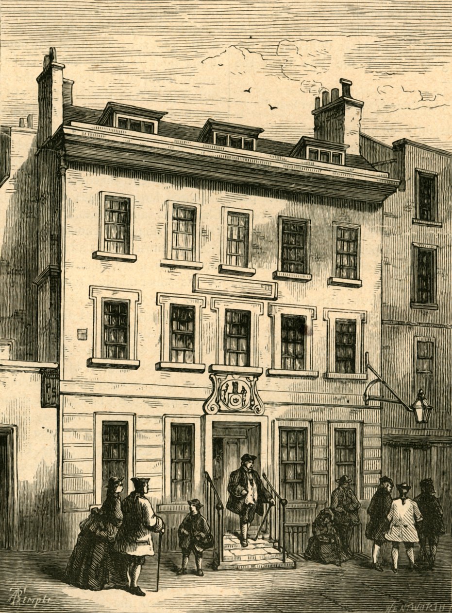 Old House Still Standing in Bolt Court, 1897. od Unbekannt