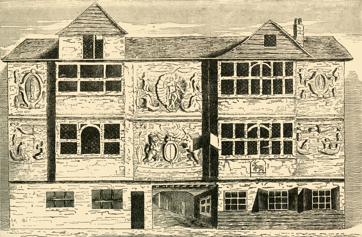 Staré domy dříve v Bankside, c1878. od Unbekannt