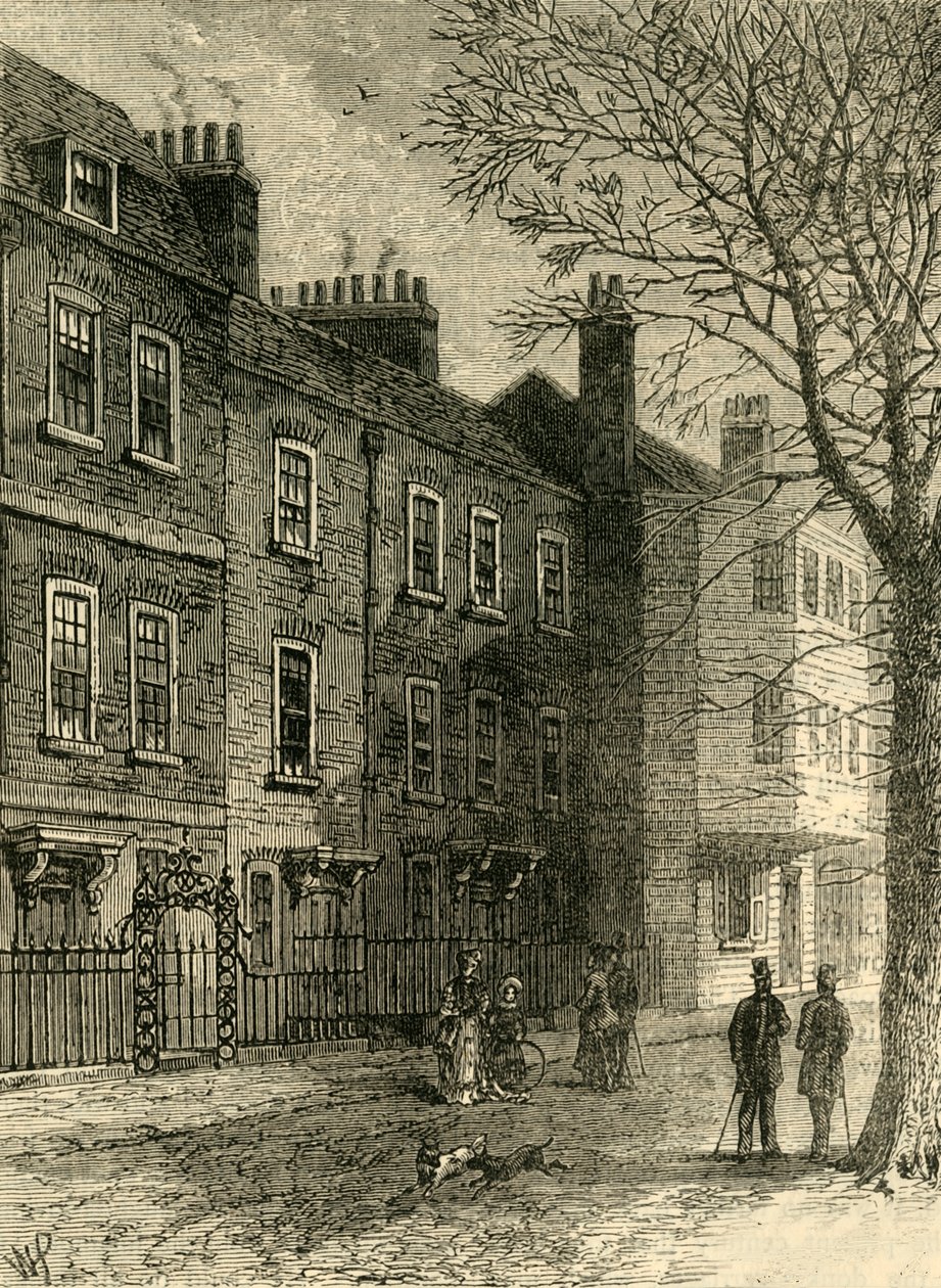 Staré domy v Church Row, c1876. od Unbekannt