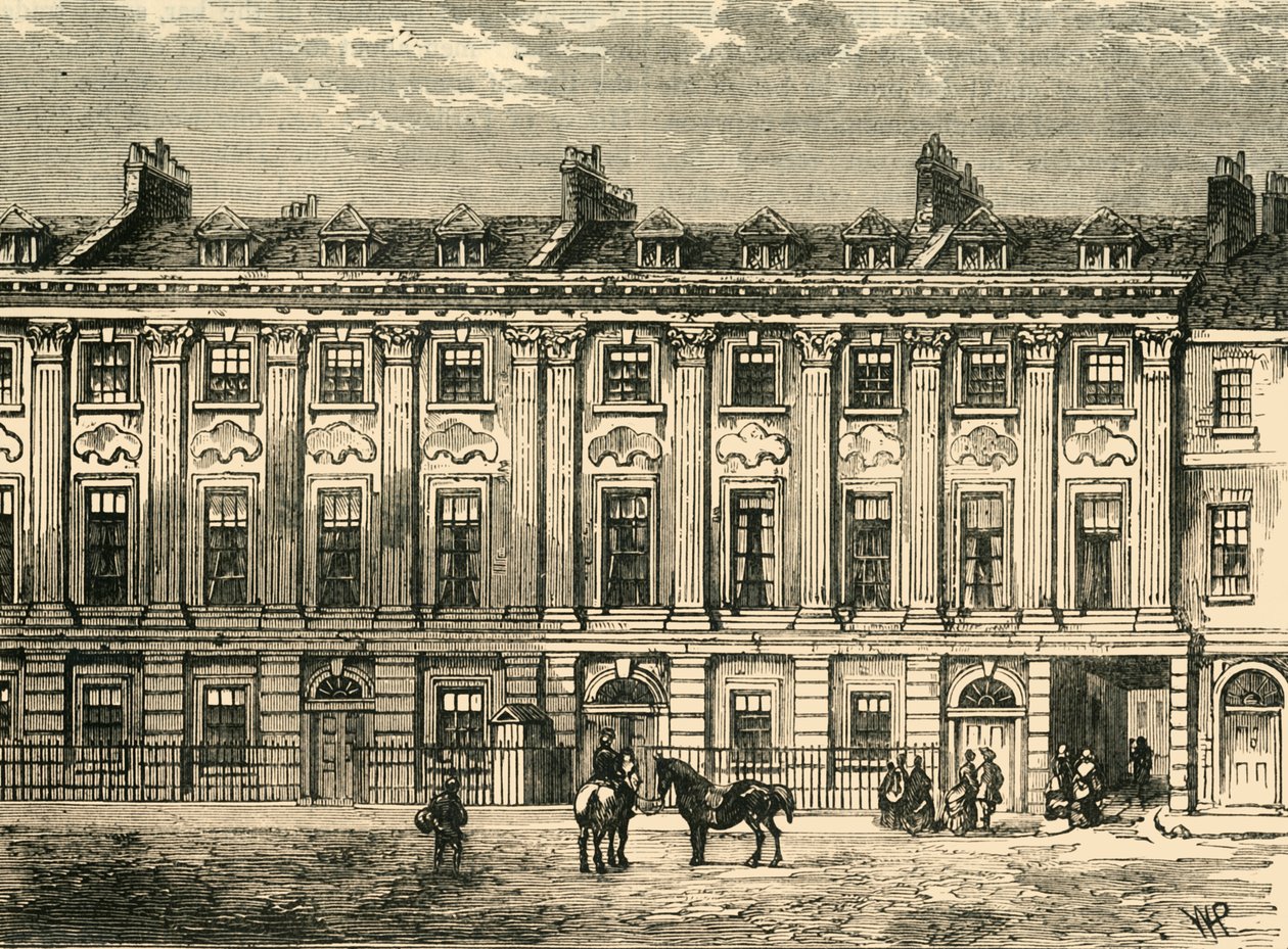 Staré domy v Great Queen Street, South Side, 1850, 1881. od Unbekannt