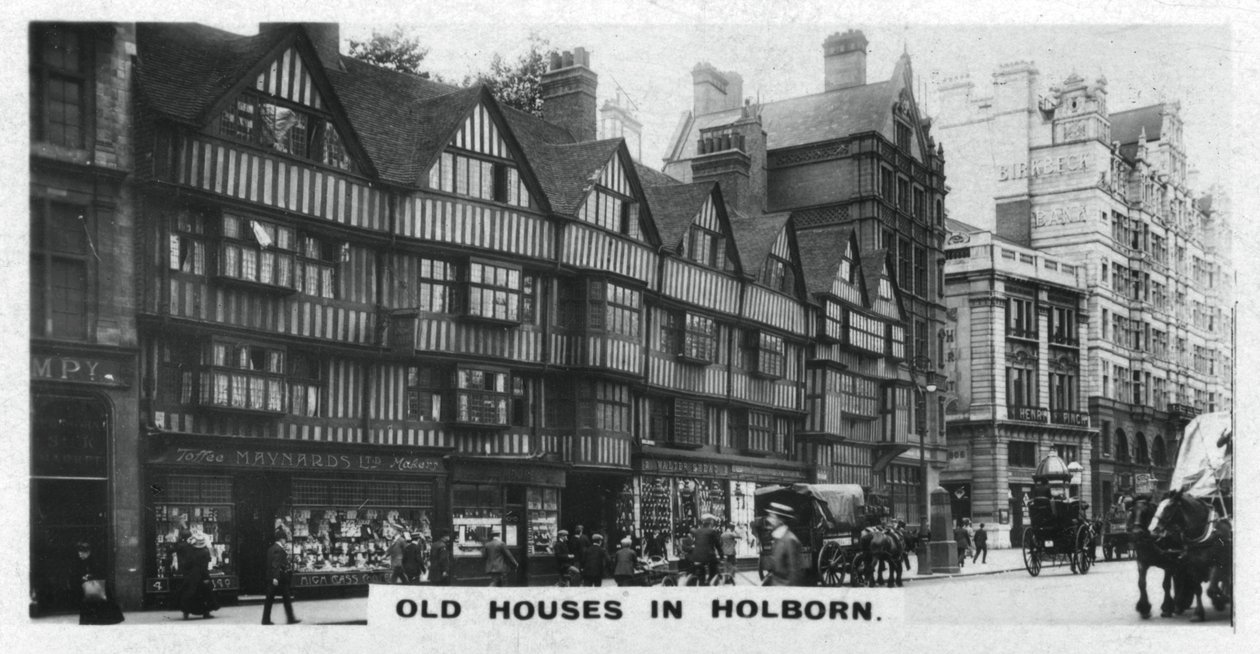 Staré domy v Holborn, Londýn, c1920 od Unbekannt