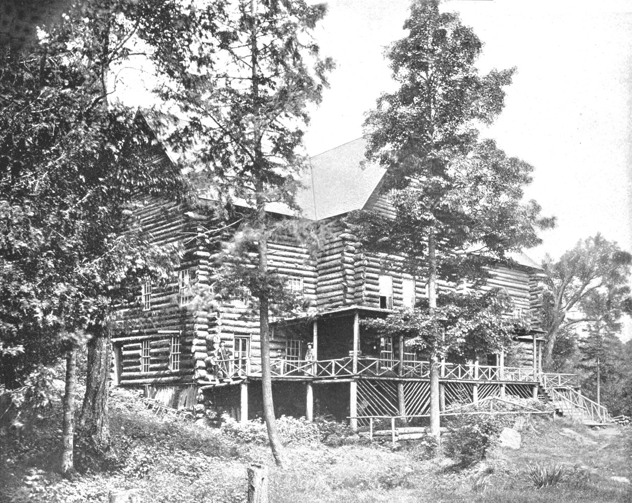 Old Log Cabin, Lake Placid, Adirondacks, New York State, USA, c1900. od Unbekannt