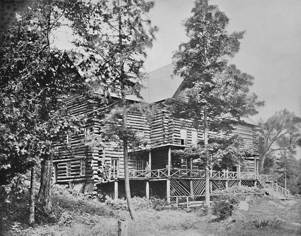 Old Log Cabin, Lake Placid, Adirondacks, New York, c1897. od Unbekannt