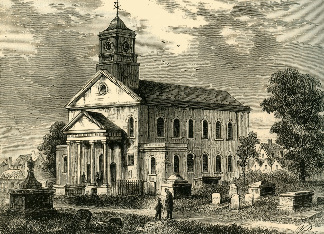 Old Newington Church v roce 1866, c1878. od Unbekannt