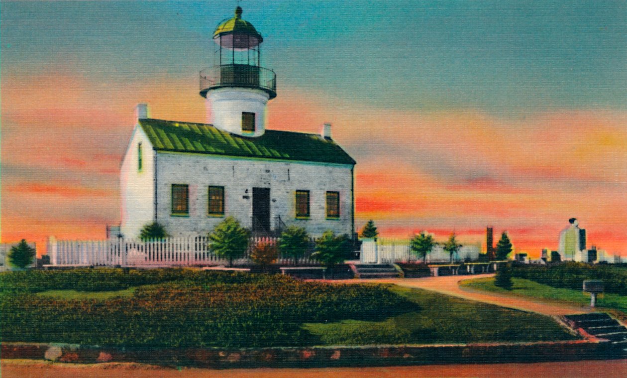 Starý španělský maják, postavený v roce 1850. San Diego, Kalifornie, c1941 od Unbekannt