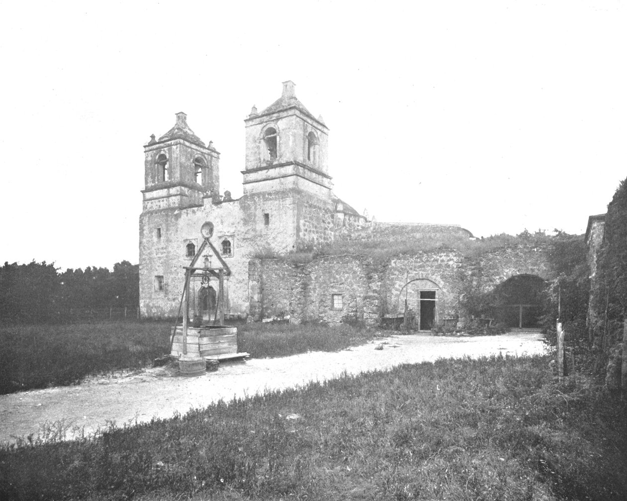 Stará španělská mise, San Antonio, Texas, USA, c1900. od Unbekannt