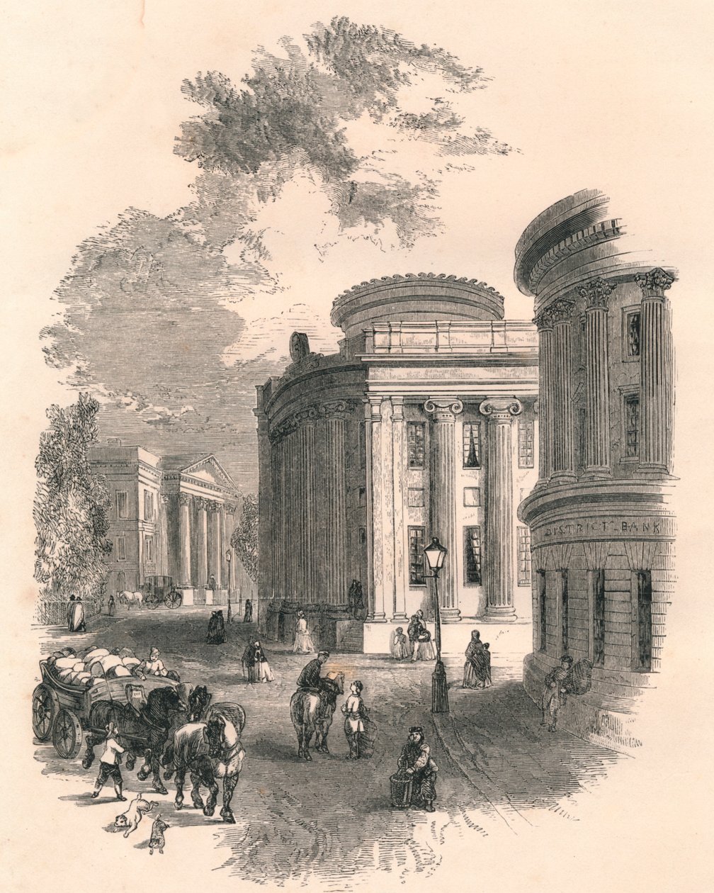 Stará radnice a komerční budovy, Leeds, c19. století od Unbekannt
