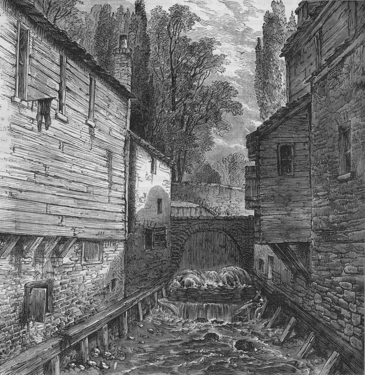 Starý výtok Serpentine v Knightsbridge, Londýn, c1800 1878 od Unbekannt