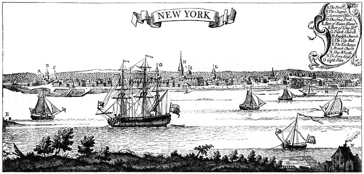 Starý pohled na New York, 1730 c1880 od Unbekannt