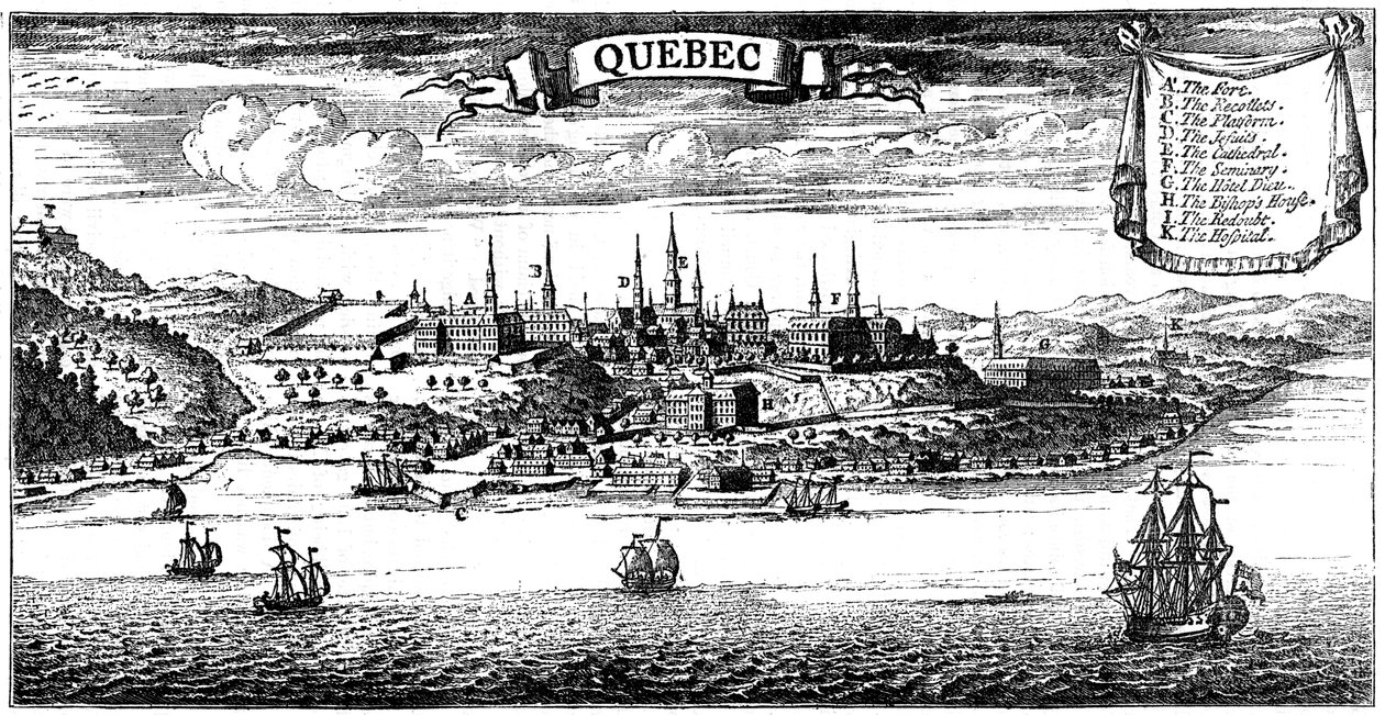 Starý pohled na Quebec, 1730 c1880 od Unbekannt