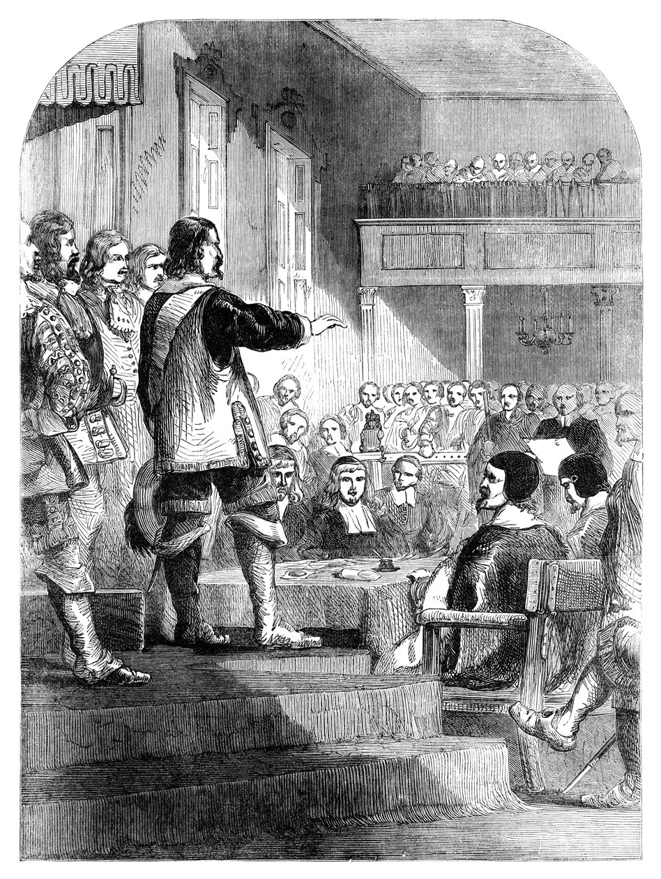 Oliver Cromwell 1599-1658 odmítá přijmout korunu, c1902 od Unbekannt