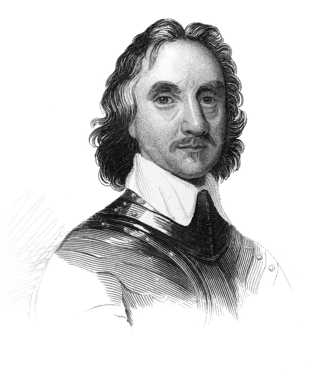 Oliver Cromwell, anglický voják a státník 17. století, c1850 od Unbekannt