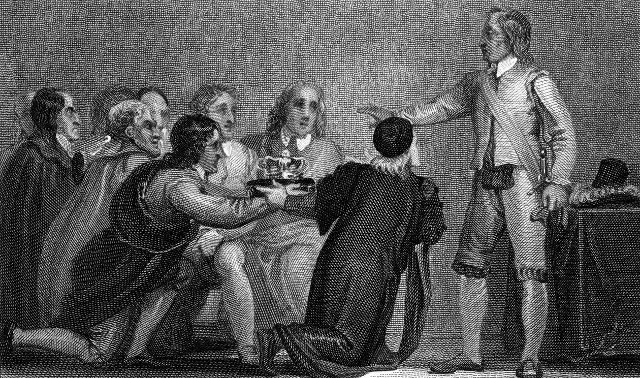 Oliver Cromwell odmítající korunu, 1650s od Unbekannt