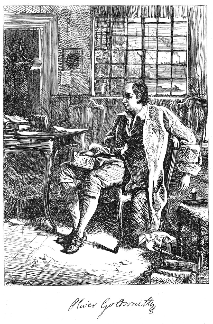 Oliver Goldsmith, dramatik 18. století, 60. léta 19. století od Unbekannt
