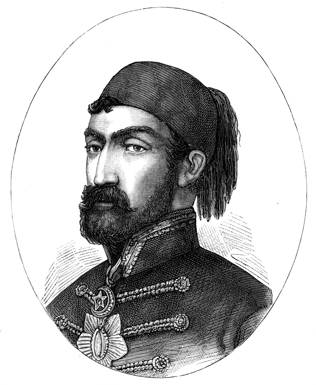 Omar Pasha 1806-1871, vrchní velitel turecké armády, 1888 od Unbekannt